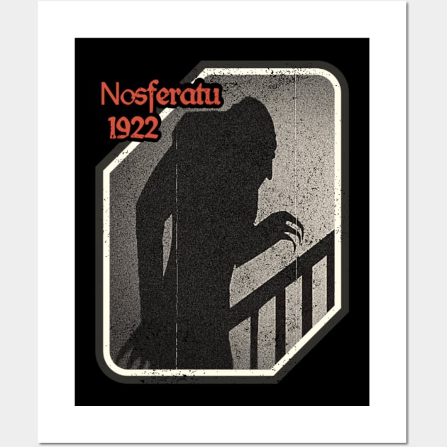 Nosferatu Up the Stairs (1922) Wall Art by darklordpug